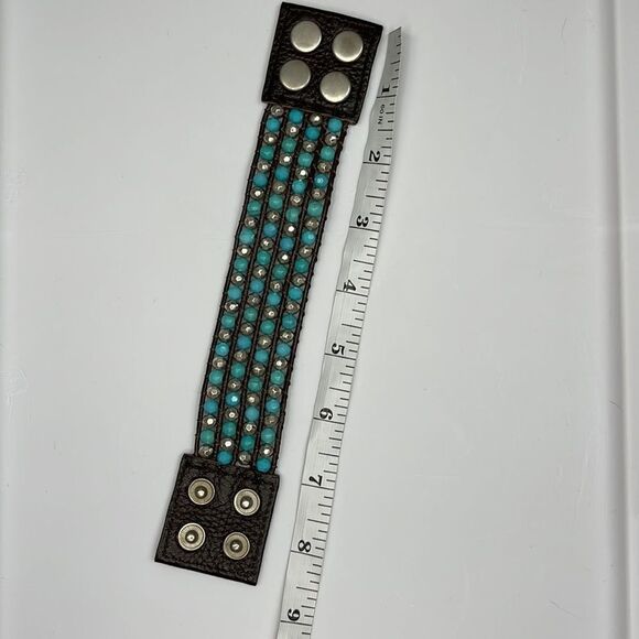 Premier Designs Beachbound Brown Leather Bracelet - Picture 6 of 8